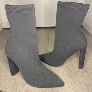 Black high heels , boots